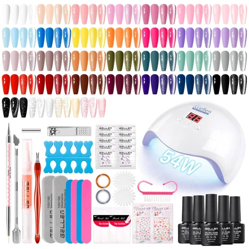 Vista 11 de GELLEN Juego de 24 esmaltes de uñas de gel, kit de esmalte de gel pastel Set 20+4 colección Blooming Pastel