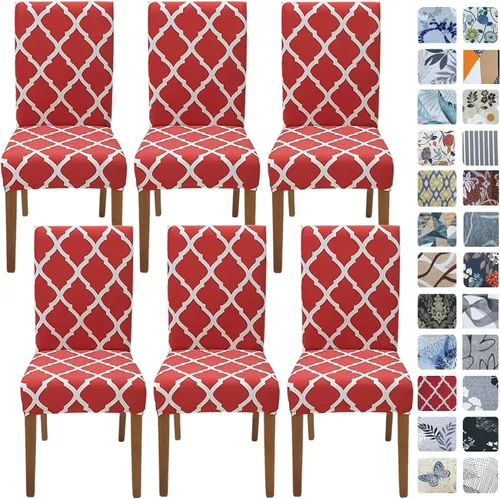 Vista 72 de SPRINGRICO Juego de 4 fundas para sillas de comedor, fundas elásticas para sillas de comedor, de elastano lavables, fundas para sillas Parsons