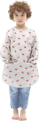 Vista 47 de Plie Kids Waterproof Art Smock – Long Sleeve Apron for Painting, Baking, Sensory Play (Ages 1–10)