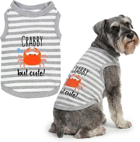 Vista 23 de Parisian Pet Camisa para perro – Camisas 100% algodón para perros pequeños – Chaleco negro sin mangas para cachorros – Ligero y transpirable Mejor