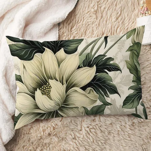 Vista 18 de ArogGeld Fundas de cojín de estilo chinoiserie, diseño de flores y pájaros, color rosa rubor, diseño de animales de pavo real, jardín asiático
