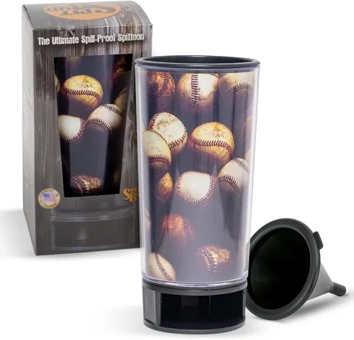 Vista 13 de Spit Bud Baseball #2 The Ultimate Spittoon para masticar – Taza portátil de inmersión y tabaco con tapa, pestaña pop, embudo a prueba de derrames