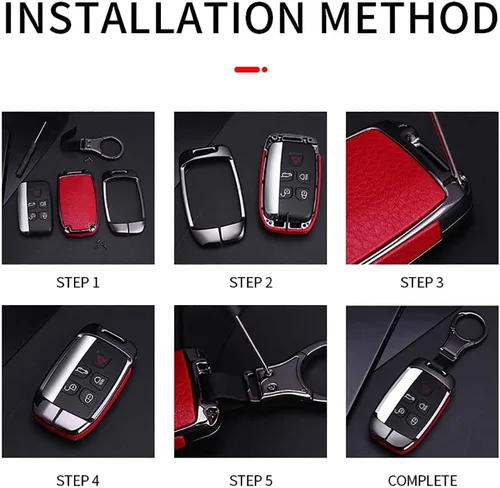 Vista 8 de SANRILY Funda de metal para llavero Volkswagen para Volkswagen para VW Tiguan 2016-2018 Magotan Passat B8 B7 Skoda Superb A7 Llavero remoto sin Negro