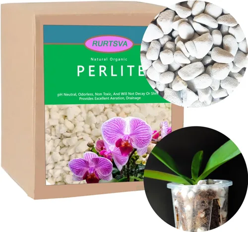 Vista 8 de Perlita gruesa dura natural de 0.4 a 0.8 pulgadas, 2 cuartos de galón para plantas hortícolas, perlita orgánica gruesa a granel, mezcla para macetas