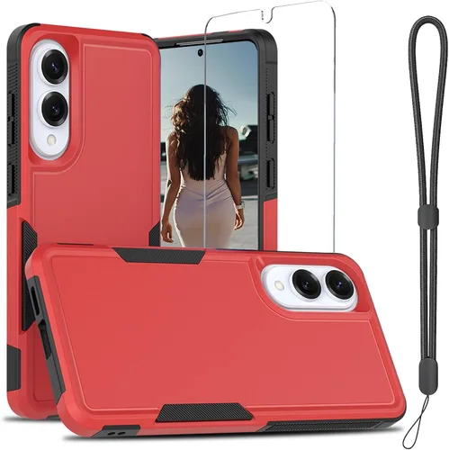 Vista 136 de Jeylly Funda para Samsung Galaxy S10 Plus S10+, ajuste delgado, doble capa, resistente, absorción de golpes, TPU con carcasa trasera de Negro