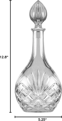 Vista 8 de Barski - Corte a mano - Boca soplada - Cristal - Decantador de vino - 32 oz. - Hecho en Europa