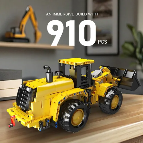 Vista 3 de Mould King 17084 - Juego de construcción de modelos de cargador de ruedas, más de 910 piezas, kit de montaje de vehículo de construcción MOC