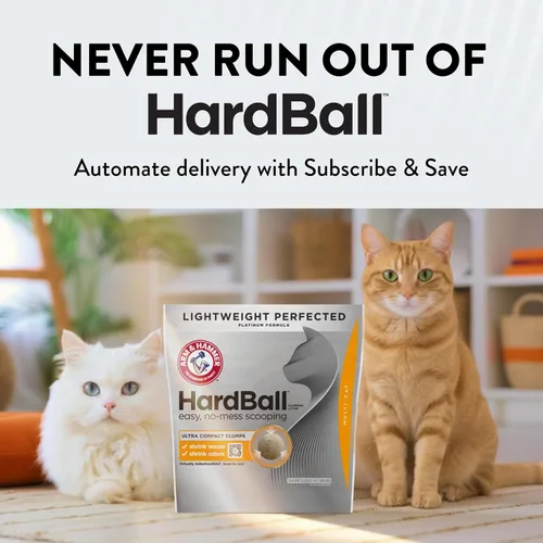 Vista 6 de ARM & HAMMER Hardball Arena Ligera de Platino Multi-Gato Aglomerante para Gatos Control de Olores, Fácil Recogida Sin Desorden, Aroma Flor