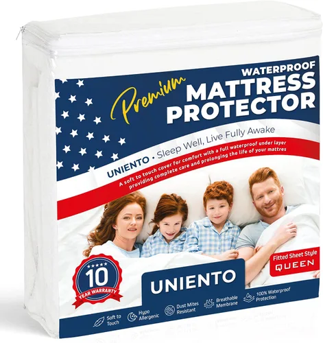 Vista 7 de Protector de colchón ajustable individual XL – dormitorio universitario, hogar nuevo, primer apartamento esencial – algodón, protector de colchón