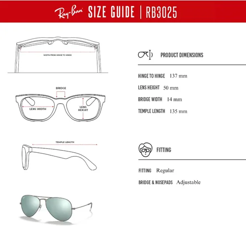 Vista 40 de Ray-Ban RB3025 - Lentes de sol de aviador de metal para hombre y mujer + paquete con kit de cuidado de gafas iWear de diseñador