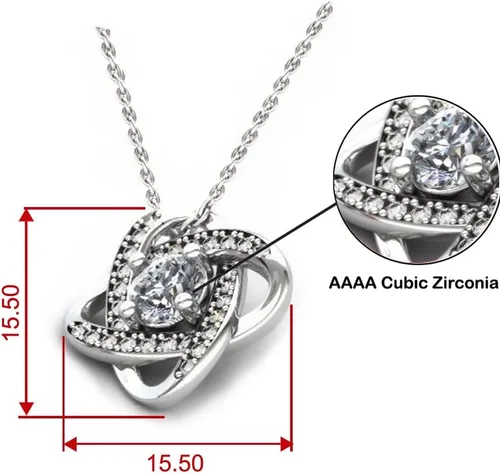 Vista 6 de Regalo de San Valentín - para mi Reina, Gracias por existir, Regalo para esposa, Novia, Mujer, Prometida - Amor Collar de Plata