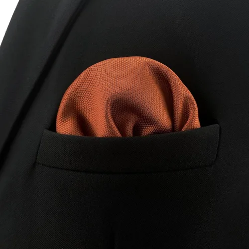 Vista 53 de S&W SHLAX&WING Conjunto de corbata de color sólido y pañuelo de bolsillo para hombre