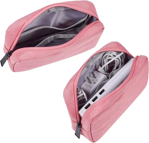 Vista 4 de Organizador de accesorios electrónicos, bolsa de almacenamiento de accesorios electrónicos pequeños y duradera, compatible con cargador de laptop