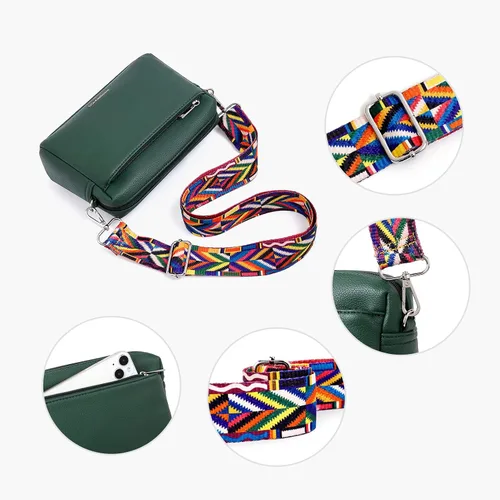 Vista 4 de WESTBRONCO Bolsos cruzados pequeños para mujer, bolsos de hombro, cartera con correa ajustable