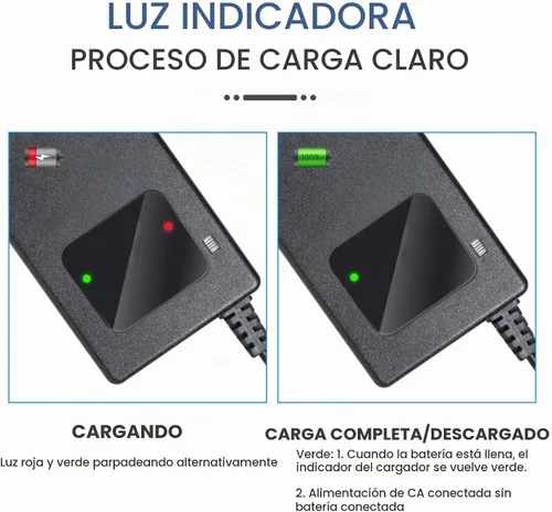 Vista 4 de Cargador de batería de ácido-plomo de 24V 4A con conector XLR macho de 3 pines para batería de plomo GLE AGM de 24 voltios, adaptador de carga