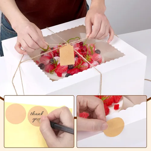 Vista 4 de NEOACT - Paquete de 30 cajas para pasteles, 12 x 12 x 8 pulgadas