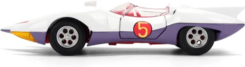 Vista 3 de Jada Mach 5 Speed Racer, juguetes blancos 35882-escala 1/32 modelo de auto fundido a presión