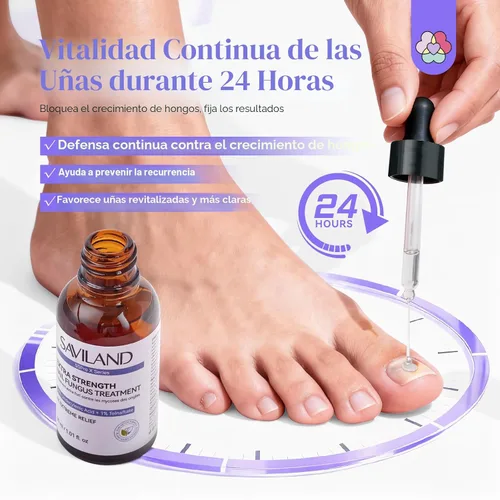 Vista 7 de SAVILAND Tratamiento de Hongos en las Uñas de los Pies de Fuerza Extra: 2X Reparación Extrema de Uñas para Uñas Decoloradas y Dañadas Suavizante
