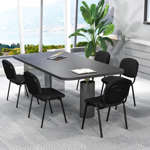 Vista 2 de Giantex Set de 5 sillas de conferencia Elegant Design Office Set de espera para huéspedes