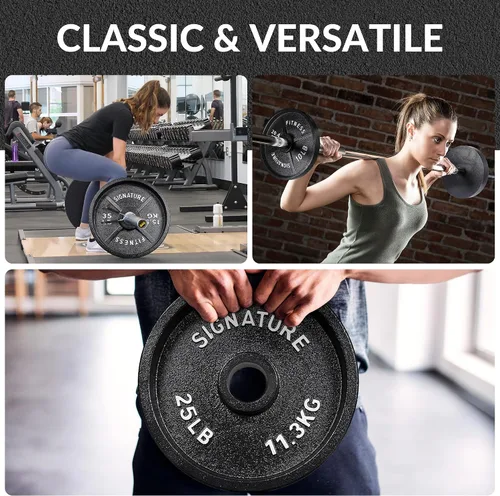 Vista 6 de Fitvids – Discos de pesas olímpicas de hierro fundido de 5 cm con revestimiento electrónico de Deep Dish
