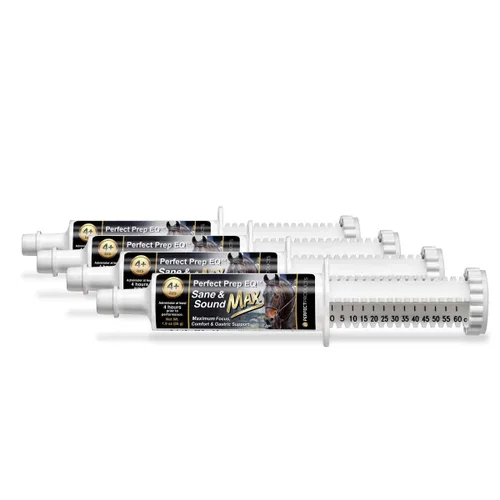 Vista 7 de Perfect Prep EQ Sane and Sound MAX - Pasta calmante para caballos, acción larga, máxima fuerza calmante para la solidez y la ansiedad, mostrada