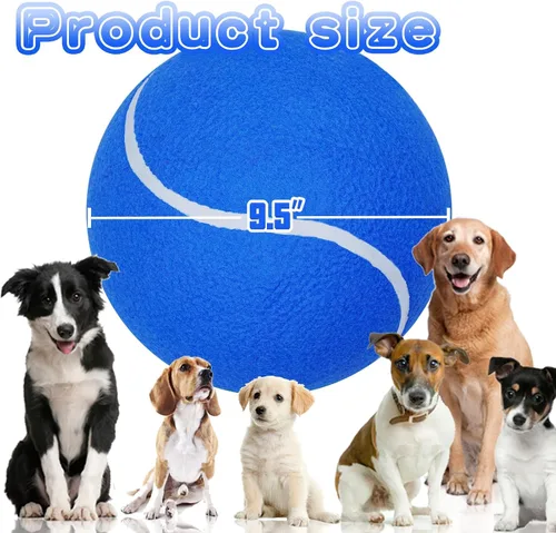 Vista 2 de Banfeng Pelota de tenis grande para perros, pelota de tenis gigante para perros, juguete grande para deportes al aire libre, regalo para perros Azul