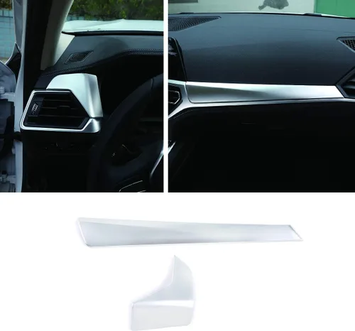 Vista 10 de ABS consola central del coche tablero decoración panel ajuste para BMW G20 G28 325li 3 serie 2019 2020 (fibra de carbono)