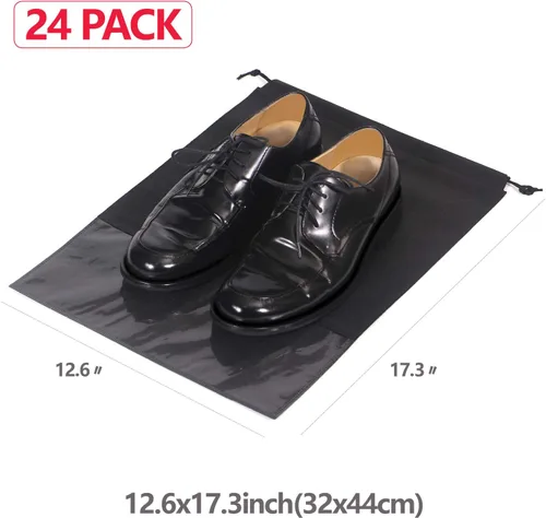Vista 2 de 24 bolsas de viaje para zapatos no tejidas con cuerda para hombres y mujeres, grandes organizadores de bolsas de almacenamiento para zapatos