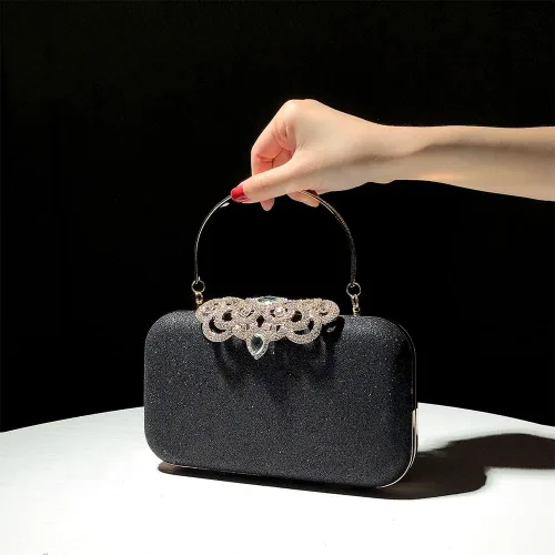 Vista 6 de NovaAria Bolso de noche para mujer bolso de mano con lentejuelas brillantes bolso de novia boda fiesta baile de graduación