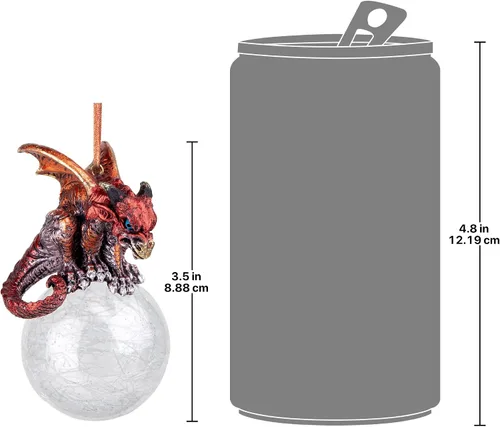 Vista 8 de Pensive Percher Dragon 2018 - Adorno de Navidad coleccionable de 3 pulgadas, a todo