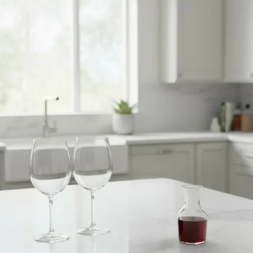 Vista 3 de TrueCraftware - Decantador de vino de 9 oz de policarbonato de color transparente Viene en cada uno- Servicio de mesa Jarra de vino Decantador