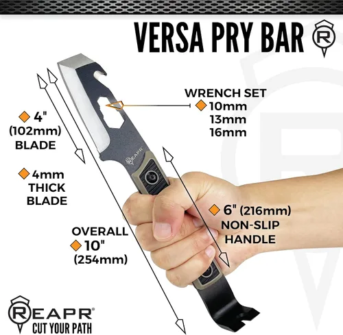 Vista 8 de REAPR VERSA TAC - Barra de palanca con funda, utilidad compacta para campamento, preparación de emergencia, mejoras para el hogar, reparaciones