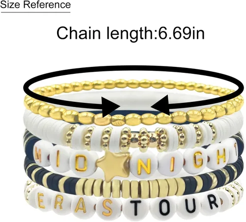 Vista 6 de Senfour Inspired Design Bracelet Gifts For Girls Boys Women Music Fans