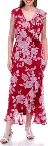 Vista 13 de London Times London Times - Vestido largo de gasa para mujer, con volantes, de gasa, para invitada de boda