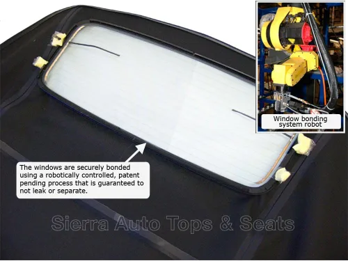 Vista 3 de Audi A4, capota completa para convertible con ventada de vidrio, fabricada con tela alemana A5 original, Negro