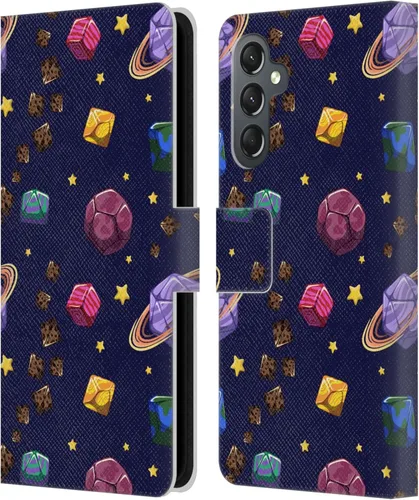 Vista 137 de Head Case Designs Officially Licensed Carla Morrow Colorful Space Dice Patterns Leather Wallet Case Compatible with Samsung Galaxy A07 4G