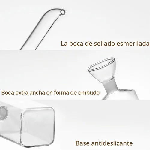 Vista 2 de Botella de aceite de oliva, dispensador de aceite de oliva, vinagre de aceite de oliva, botella de aceite de cotainer de vino para cocinar, aderezo