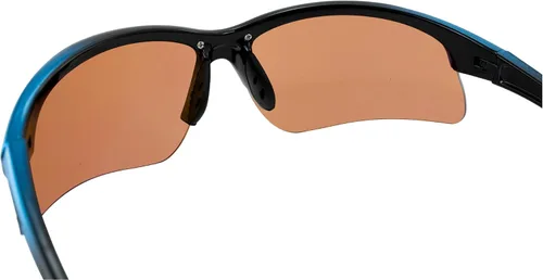 Vista 5 de MAXX Domain Sport Golf Gafas de sol negras con marcos azules y lentes ámbar HD, Negro