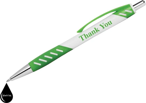 Vista 3 de Bolígrafos de regalo "Thank You" con agarre para eventos, fiestas, agradecimiento a los empleados y más (paquete de 5)