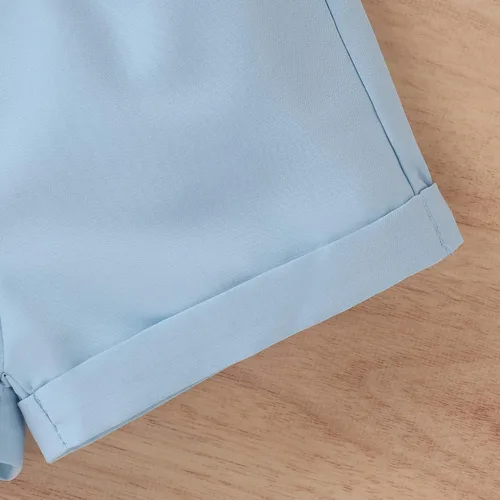 Vista 103 de TheFound Trajes de verano para niñas pequeñas, sin mangas, de punto acanalado, halter, pantalones cortos, ropa para recién nacidos, conjunto de 3