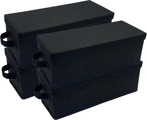 Vista 12 de Evelots Bolsa para Cintas de Casete - Organizador Transparente con Asas - Fácil de Transportar - Sin Polvo ni Humedad - Capacidad para 50 Cintas