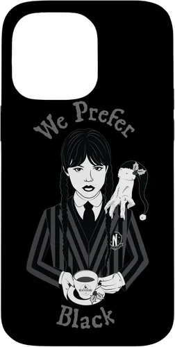 Vista 21 de iPhone 16 Wednesday We Prefer Black - Funda navideña