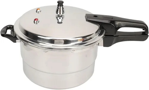 Vista 7 de Olla a presión de acero inoxidable para inducción y estufa, olla a presión de cocina con placa de vapor, olla a presión segura para cocinar fideos