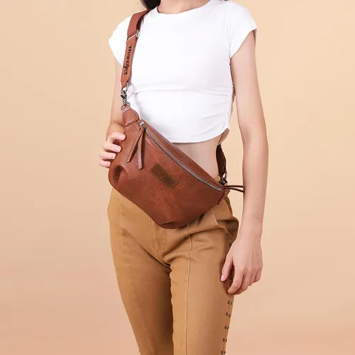 Vista 2 de Wrangler Vintage Sling Bag for Women Men Chest Bum Bag Ladies Waist Packs Crossbody Purse
