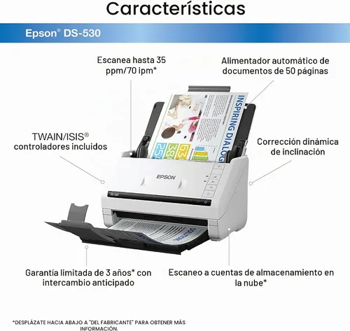 Vista 3 de Escáner WorkForce GT-1500 de documentos e imágenes con alimentador automático de documentos (ADF) (b11b190011), de la marca Epson, 1