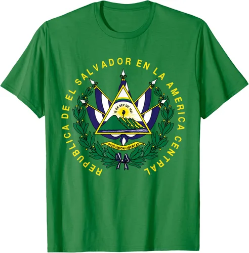 Vista 4 de amdesco Salvador Camisa, salvadoran Escudo de armas playera, mujer L, Blanco