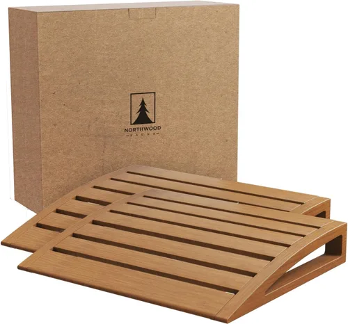 Vista 9 de Northwood Sauna - Reposacabezas de sauna - Hecho a mano con madera de cedro rojo canadiense - Almohada ergonómica para el cuello