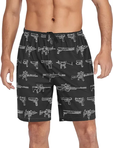 Vista 15 de Ollabaky Pantalones cortos de pijama para hombre Pjs partes inferiores pantalones cortos para dormir ropa de descanso pantalones de pijama