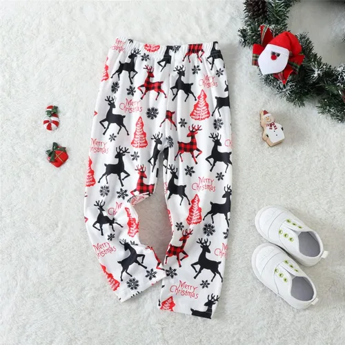 Vista 4 de Conjunto de ropa de Navidad de manga larga con vuelo y bufanda para niña pequeña, conjunto de ropa de Navidad