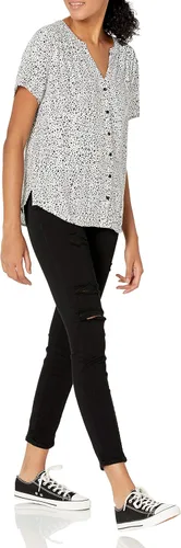 Vista 5 de Tienda Essentials - Blusa tejida de manga corta para mujer